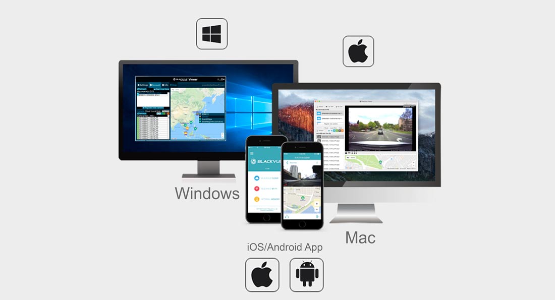 blackvue app viewer cloud android ios mac windows - Camera hành trình ô tô Blackvue DR750X-1CH